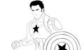 Vektor captain america illustration design lineart art