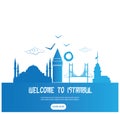 Vektor modern illustration Istanbul symbols