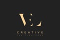 VEL abstract letter logo design Royalty Free Stock Photo