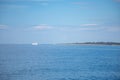 Vela Luka, Croatia - 29.03.2021: Jadrolinija's Ferry boat Bartol Kasic on it's regular route from island Silba to Olib Royalty Free Stock Photo