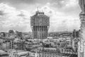 Velasca Tower seen from the roof Milan Cathedral, Italy