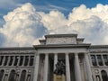 Velasquez statue The Prado Museum or Museo del Prado is the main Spanish national art museum in the centre of Madrid Royalty Free Stock Photo