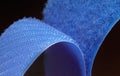A velcro blue , isolated on black Royalty Free Stock Photo