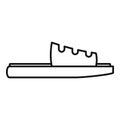 Velcro sandal icon outline vector. Summer footwear