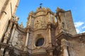 Fragment of the facade of the main portal of the Cathedral of Valencia, Spain