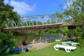 Veleka river bridge and pier Royalty Free Stock Photo