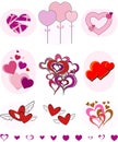 Velentines hearts collection Royalty Free Stock Photo