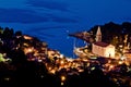 Veli losinj aerial view at evening Royalty Free Stock Photo