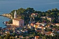 Veli losinj panoramic aerial view Royalty Free Stock Photo