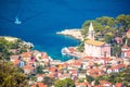 Veli losinj panoramic aerial view, Island of Losinj Royalty Free Stock Photo