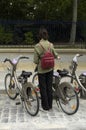 Velib in Paris, public bicycle rental