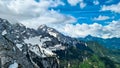 Velika Baba  - A scenic view on Jezerska Kocna in the mountains of Kamnik Savinja Alps in Carinthia, border Austria and Slovenia Royalty Free Stock Photo