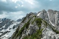 Velika Baba  - A scenic view on Jezerska Kocna in the mountains of Kamnik Savinja Alps in Carinthia, border Austria and Slovenia Royalty Free Stock Photo