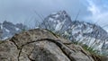 Velika Baba  - A scenic view on Jezerska Kocna in the mountains of Kamnik Savinja Alps in Carinthia, border Austria and Slovenia Royalty Free Stock Photo