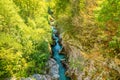 Velika Korita is canyon of Soca river in Soca valley, Slovenia Royalty Free Stock Photo