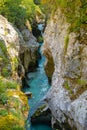 Velika Korita is canyon of Soca river in Soca valley, Slovenia Royalty Free Stock Photo