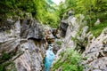 Velika Korita or Great canyon of Soca river, Bovec, Slovenia. Royalty Free Stock Photo