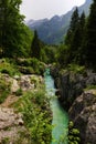 Velika Korita or Great canyon of Soca river, Bovec, Slovenia. Royalty Free Stock Photo