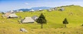 Velika Planina, which in Slovenian means great plateau is one of the most important Slovenian highlands with a particular archite Royalty Free Stock Photo