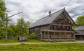 Velikiy Novgorod, Russia - 23.05.2015: Typical farmhouse in northern Russia. Open air Museum of Wooden Architecture
