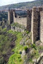 VELIKO TARNOVO, BULGARIA - 9 APRIL 2017: Ruins of The capital city of the Second Bulgarian Empire medieval stronghold Tsarevets Royalty Free Stock Photo