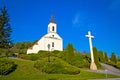 Veliko Trgovisce village church view, Zagorje region of Croatia