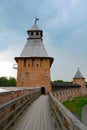 Veliky Novgorod, the combat move of the citadel Royalty Free Stock Photo