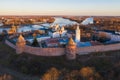Veliky Novgorod, the old city, the ancient walls of the Kremlin, St. Sophia Cathedral. Famous tourist place of Russia Royalty Free Stock Photo