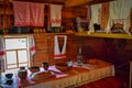 Merchant home kitchen interior in Vitoslavlitsy Museum