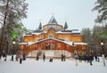 Veliky Ustyug, Vologda region, Russia - January 6, 2021: House Residence of Ded Moroz or Grandfather Frost, russian Santa