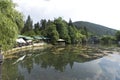Kleptuza lake at famous spa resort of Velingrad, Bulgaria Royalty Free Stock Photo
