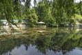 Kleptuza lake at famous spa resort of Velingrad, Bulgaria Royalty Free Stock Photo