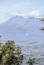 Velino peak and Fucino plains from Gioia de Marsi, Abruzzo, Italy