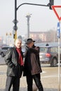 Velizar Enchev on a protest, because water crisis in the town of Pernik and surrounding villages, in front of government building