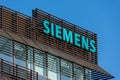 Facade of the Siemens building in Velizy-Villacoublay, France