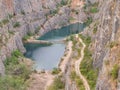 Velka Amerika, abandoned dolomite quarry South from Prague Royalty Free Stock Photo