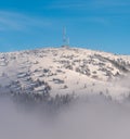 Velka luka hill in winter Lucanska Mala Fatra mountains in Slovakia Royalty Free Stock Photo