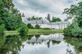 Velke Losiny Castle in Czech spa town,East Bohemia,Jeseniky Mountains,Czech Republic.Romantic Renaissance chateau with sgraffito