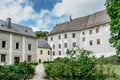 Velke Losiny Castle in Czech spa town,East Bohemia,Jeseniky Mountains, Czech Republic.Romantic Renaissance chateau with sgraffito