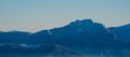 Velky Rozsutec and Maly Rozsutec hills in Mala Fatra mountains in Slovakia during winter