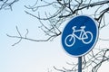 Velo bike road sign