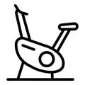 Velo gym icon, outline style