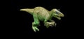 Velociraptor on a black background is an extinct genus of dromaeosaurid dinosaur Royalty Free Stock Photo
