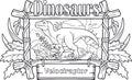 Velociraptor, coloring book