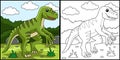 Velociraptor Dinosaur Coloring Page Illustration Royalty Free Stock Photo