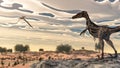 Velociraptor dinosaur - 3D render