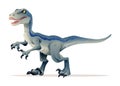 Velociraptor dinosaur vector illustration Royalty Free Stock Photo