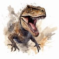 Velociraptor dinosaur on white background Royalty Free Stock Photo
