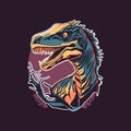 velociraptor illustration for t shirt design