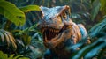 Velociraptor in Jungle.Prehistoric Power